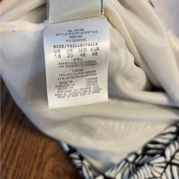 Island supply Co. Caribbean Joe women’s palm tankini top size 18 - Picture 8 of 14